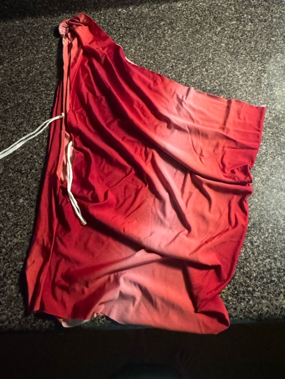 VTG Lipsy Red Ombre One-Shoulder Top